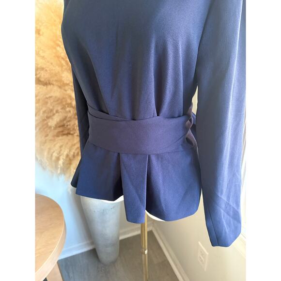 Dress the Population Andreas Wrap Top in Navy Blue Womens Plus Size XXL - Picture 6 of 11